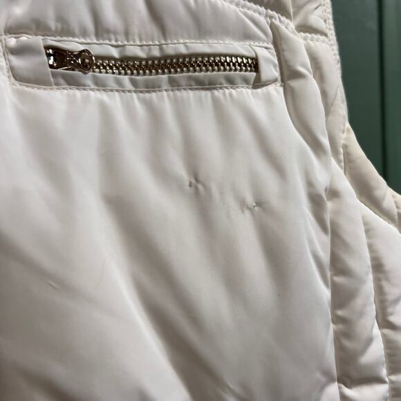 Calvin Klein Performance White Puffer Vest Medium Sherpa Hood - Picture 4 of 8